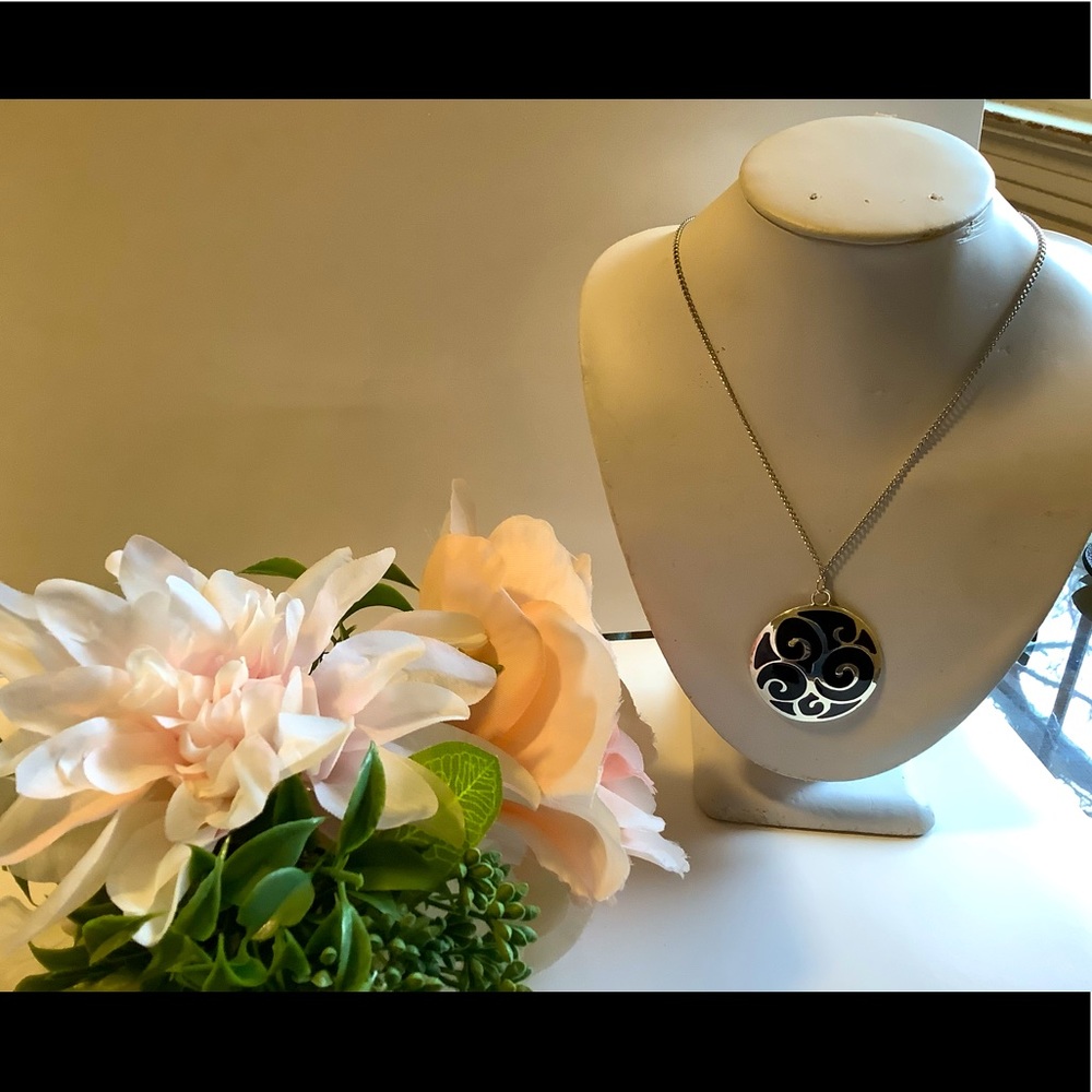 Handmade One of a kind Black and silver  one of a kind necklace